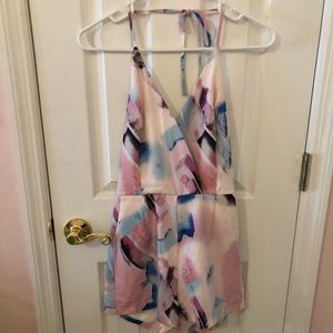 2 for $20 Boutique Multicolor Floral Halter Romper